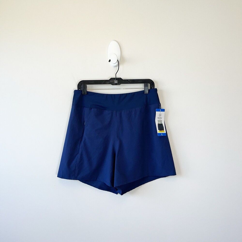 Hurley Women's Boardshorts UPF 50 Zip Pockets Blue Beach Hiking Size Large NWT’s